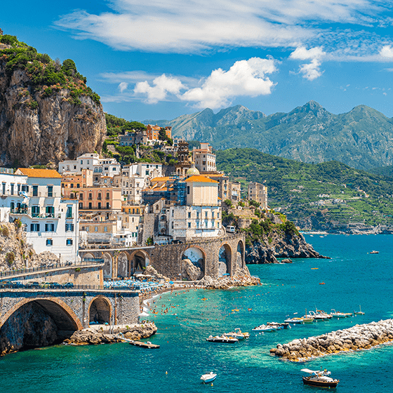 Amalfi coast in Italy. Click to watch video.