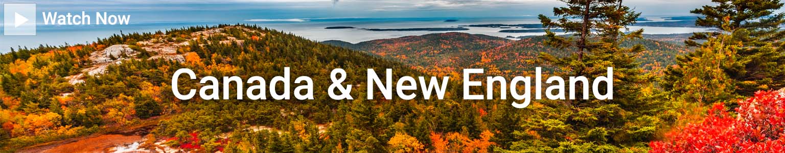 Image of colorful leaves and mountains of Canada and New England. Click here to watch the video Walk Through History in 2020 in Canada & New England - Princess Cruises
