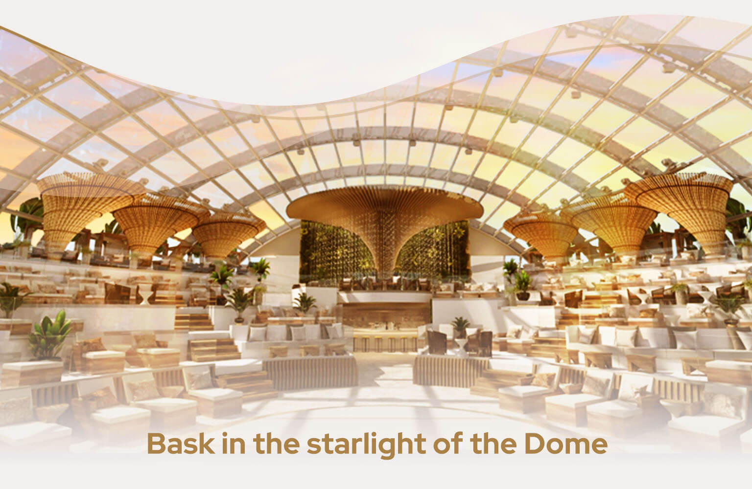 Sun Princess  glass-enclosed dome entertainment area.