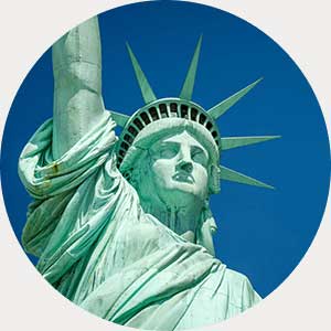 The statue of Liberty.