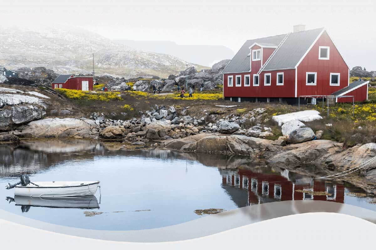 Small fishing village in Greenland.