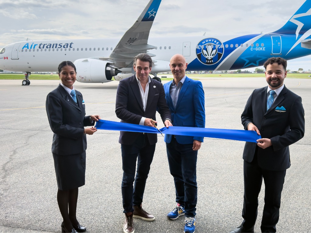 Air Transat rolls out new livery with CF Montréal